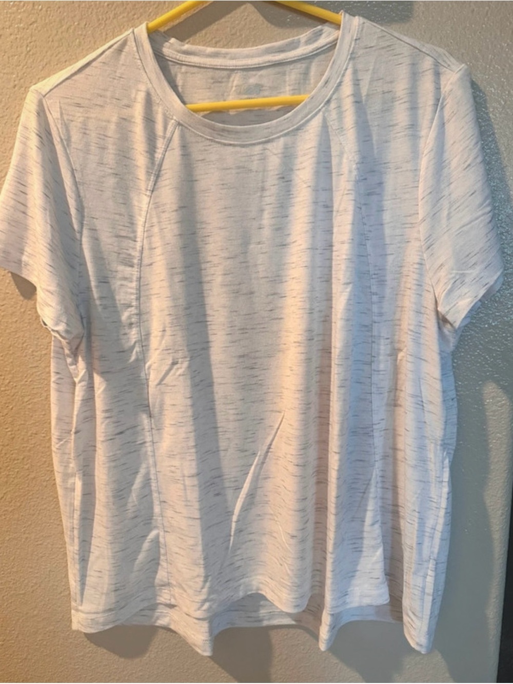 Avia White Short Sleeve Heathered Tee